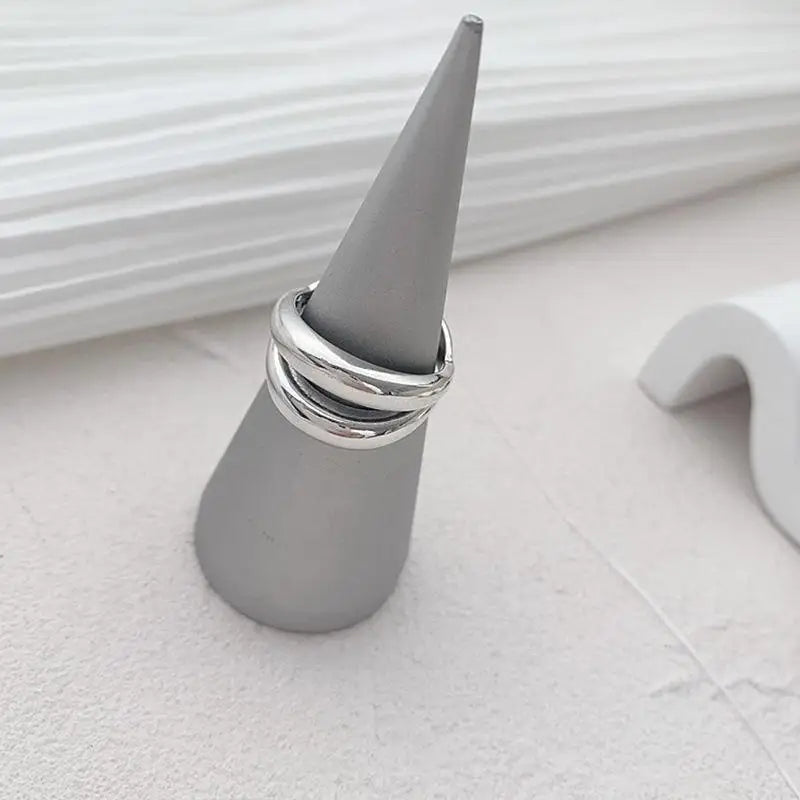 Sterling Geometric Nail Ring