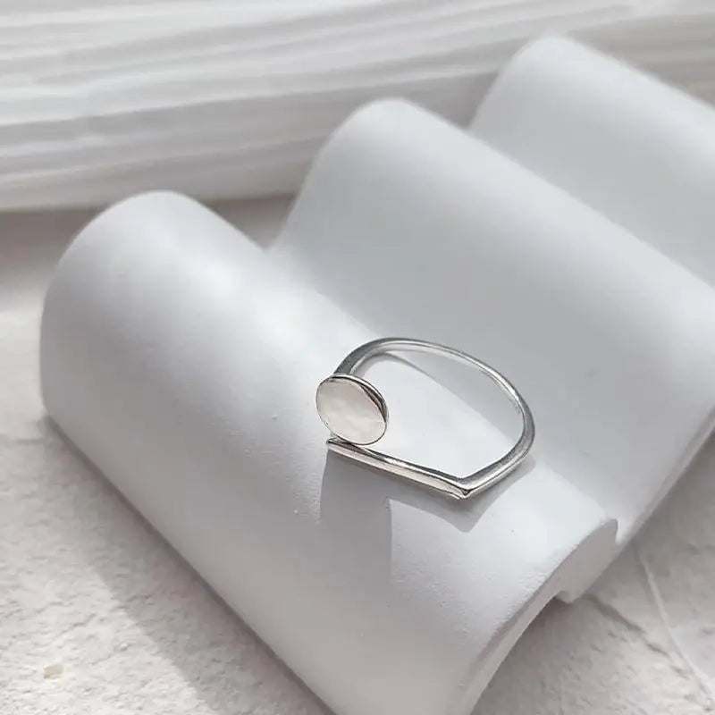 Sterling Geometric Nail Ring