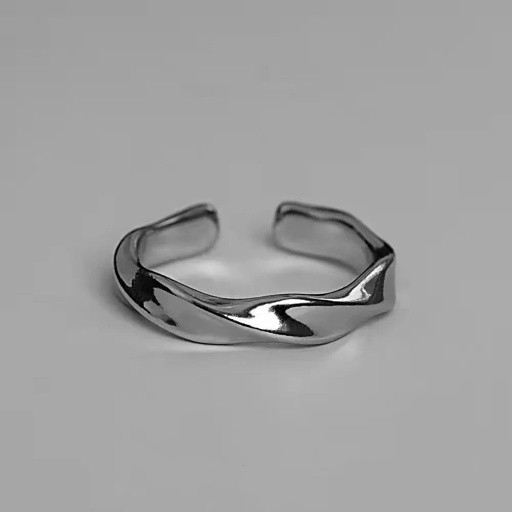 Silver Mobius Wave Ring