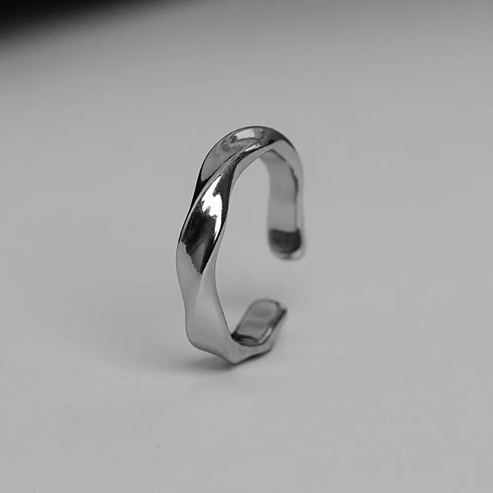 Silver Mobius Wave Ring