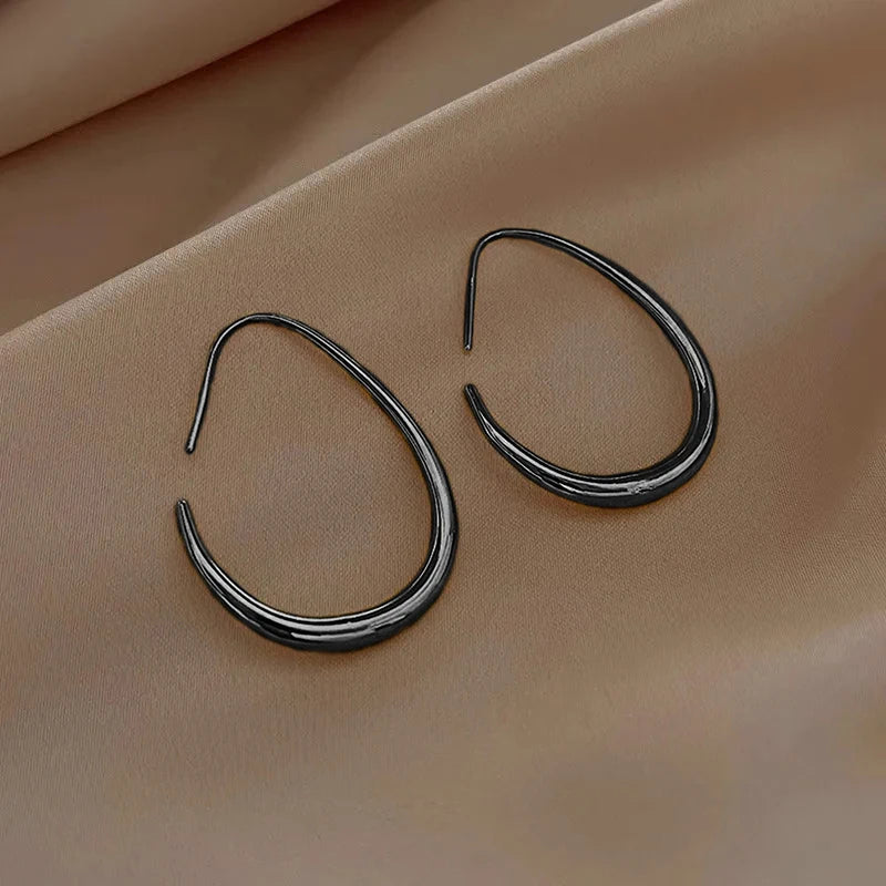 Waterdrop Statement Hoop Earrings