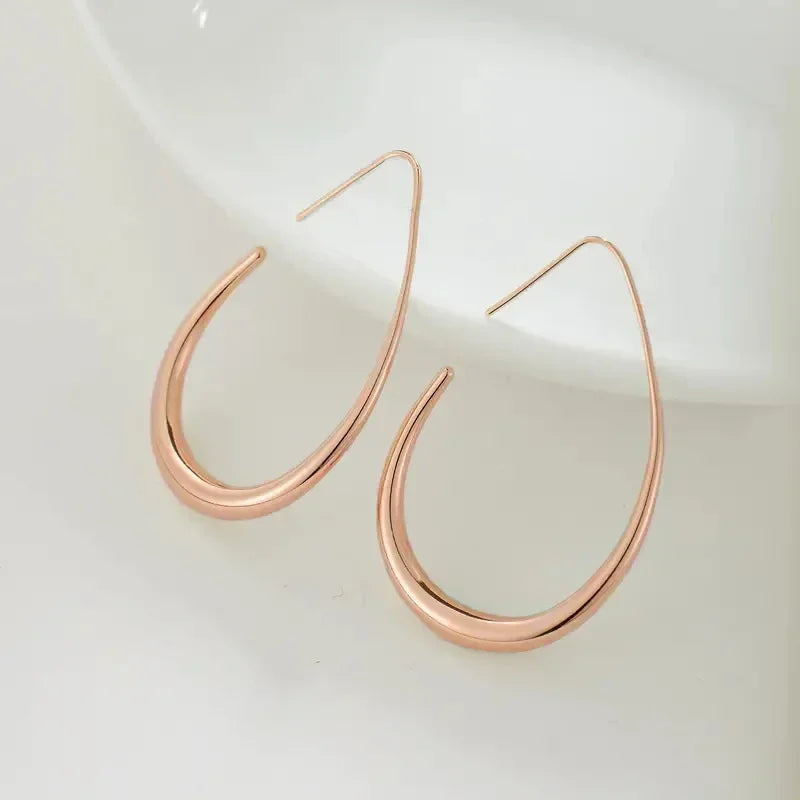 Waterdrop Statement Hoop Earrings