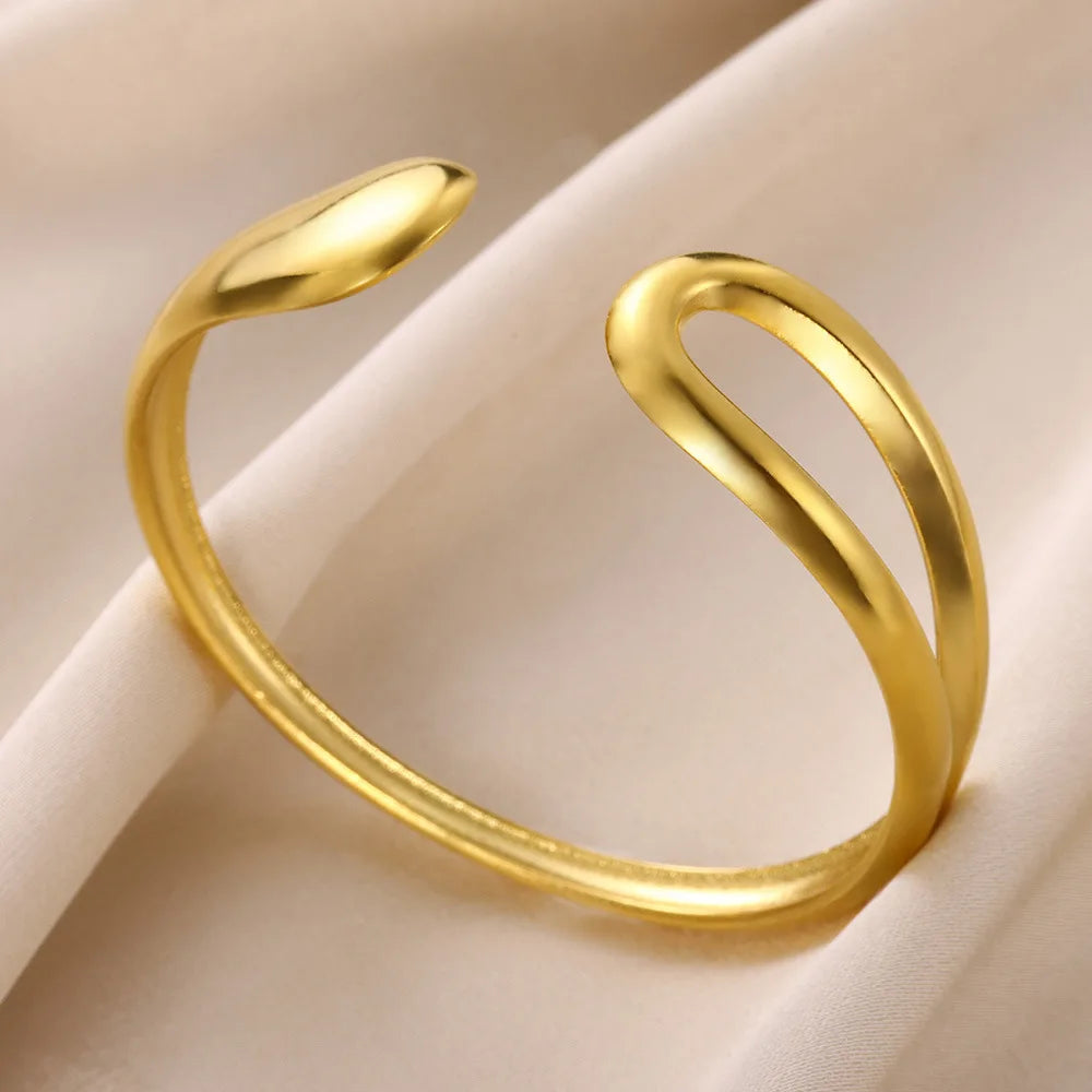 Gold Wrinkle Cuff Bracelet