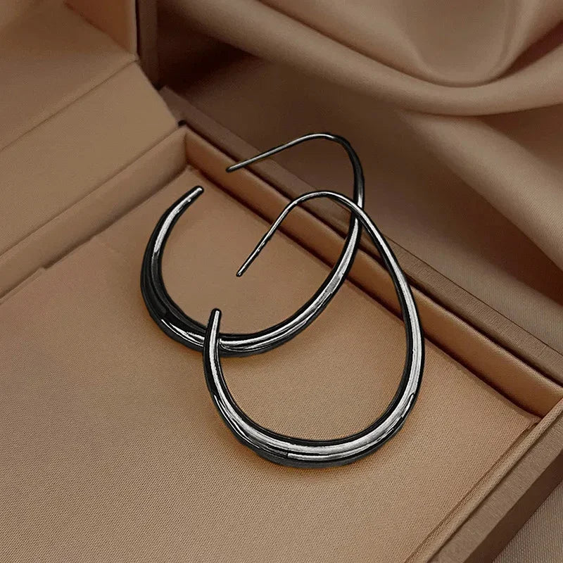 Waterdrop Statement Hoop Earrings