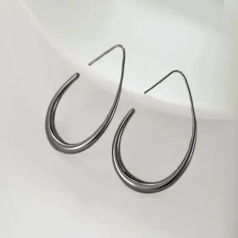 Waterdrop Statement Hoop Earrings