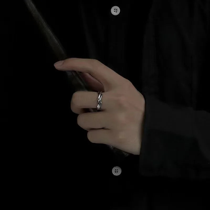 Silver Mobius Wave Ring