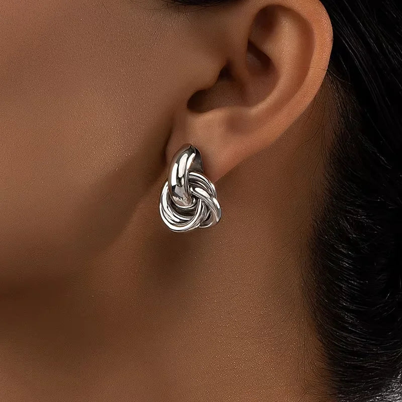 Elegant Knot Signature Earrings