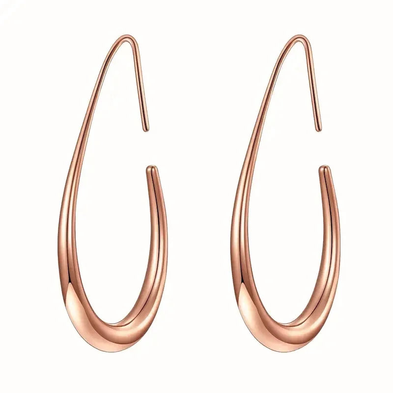 Waterdrop Statement Hoop Earrings