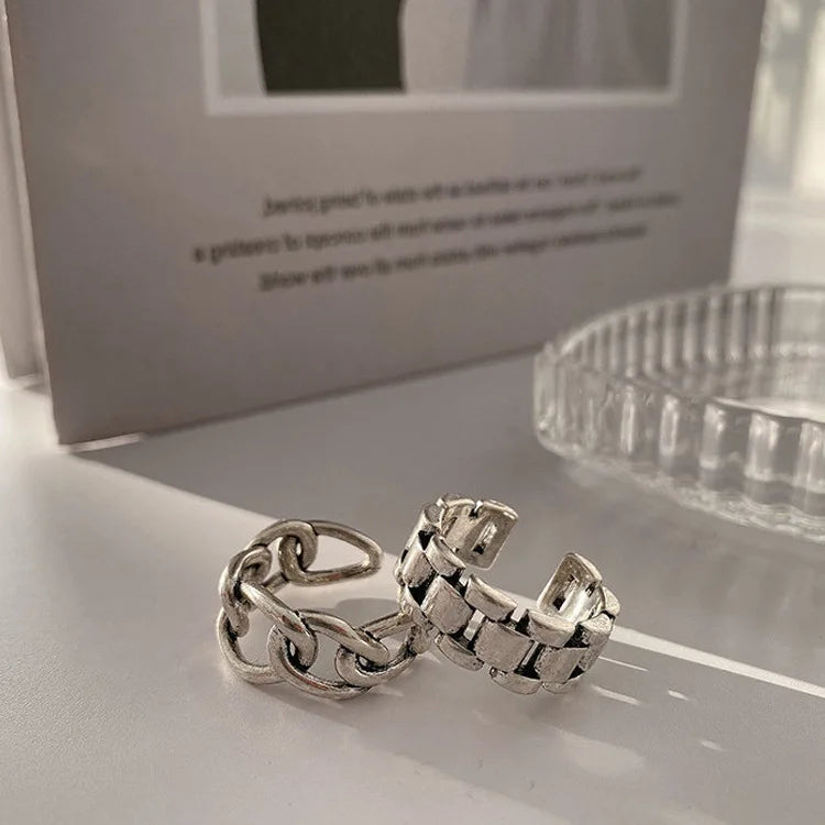 Sterling Cross Chain Ring