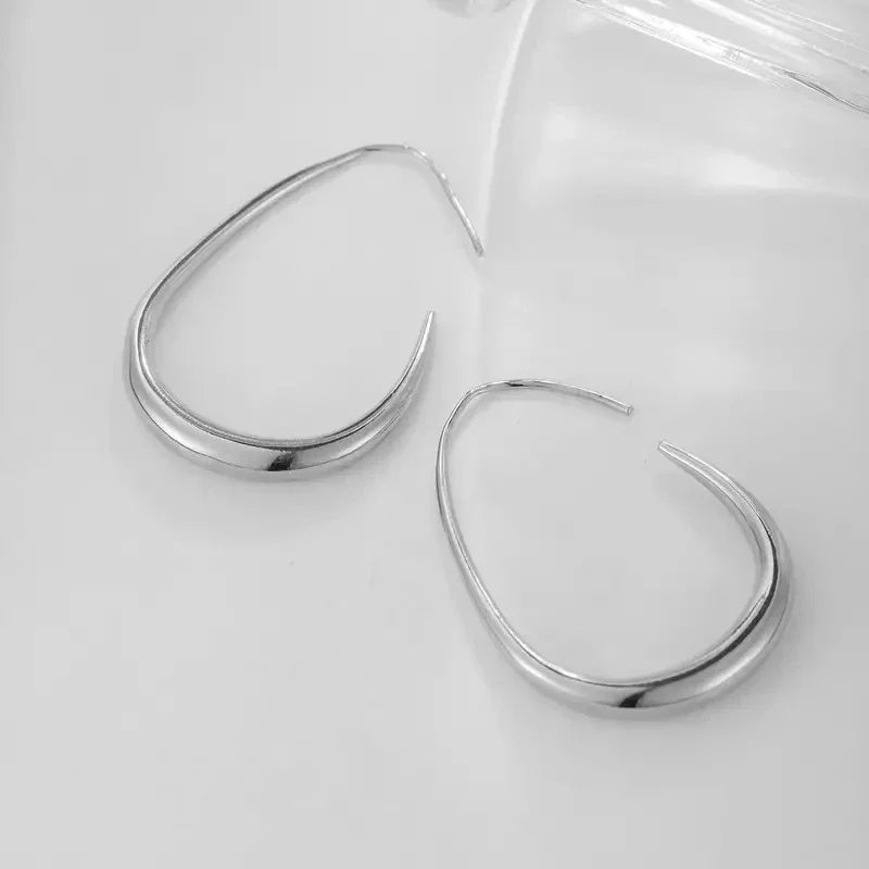 Waterdrop Statement Hoop Earrings