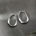 Sterling Geometric Hoop Earrings