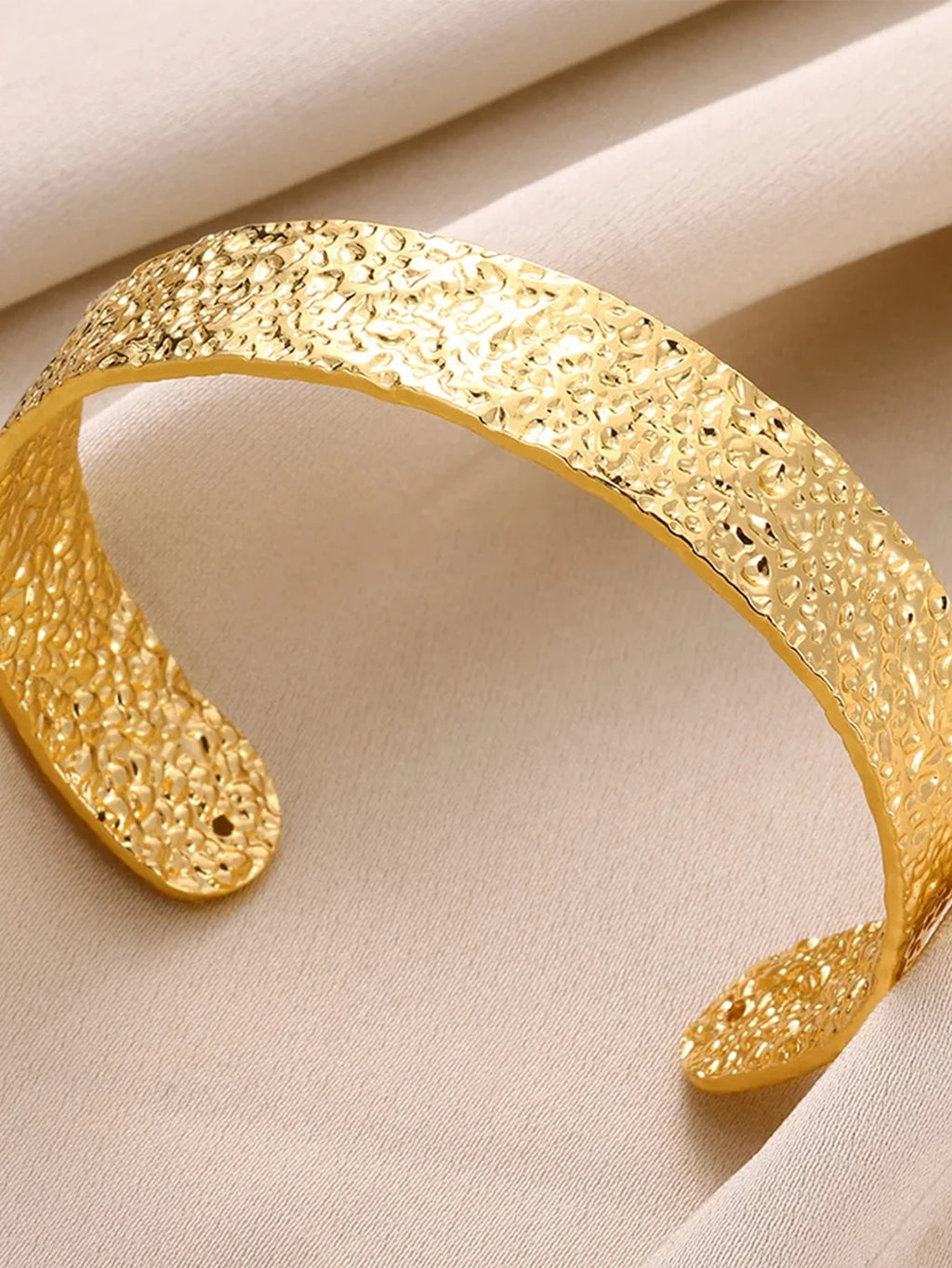 Gold Bump Cuff Bracelet