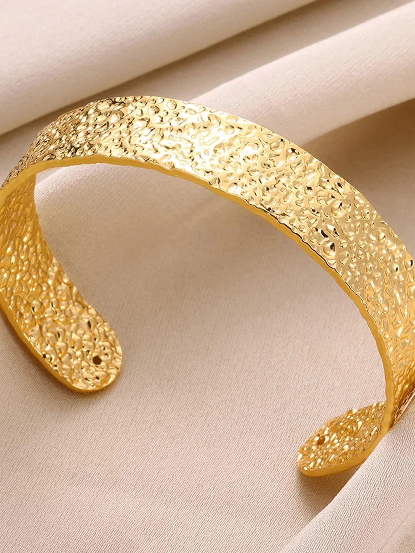 Gold Bump Cuff Bracelet