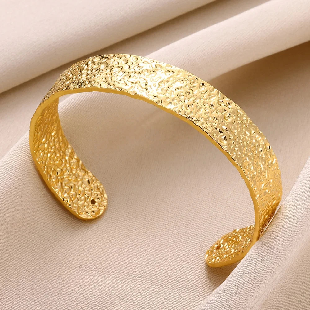 Gold Bump Cuff Bracelet