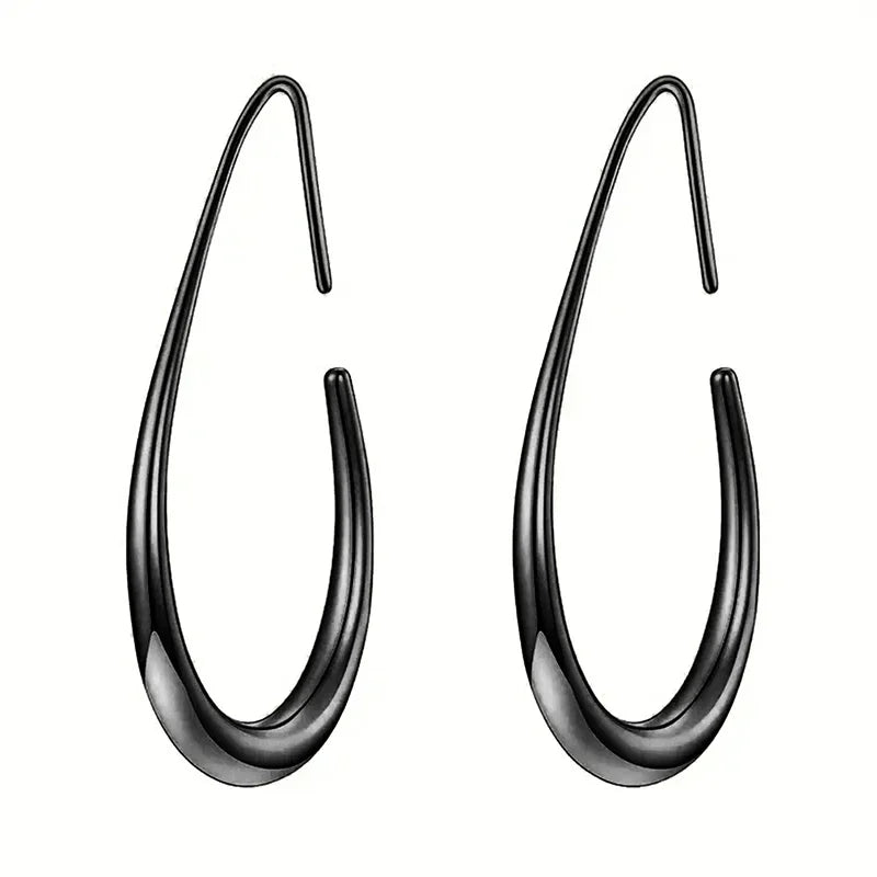 Waterdrop Statement Hoop Earrings