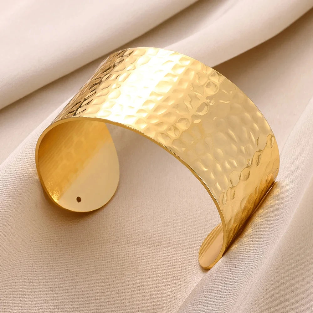 Gold Bump Cuff Bracelet