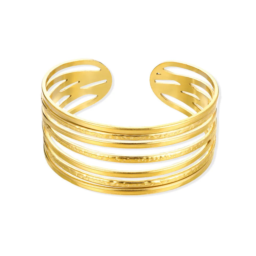 Gold Wrinkle Cuff Bracelet