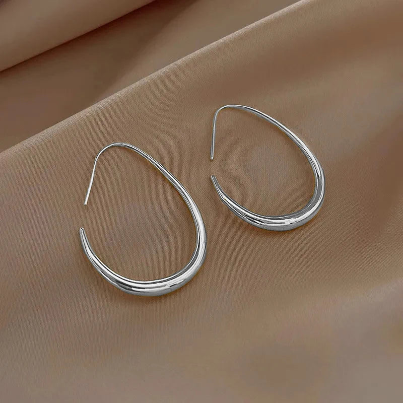 Waterdrop Statement Hoop Earrings