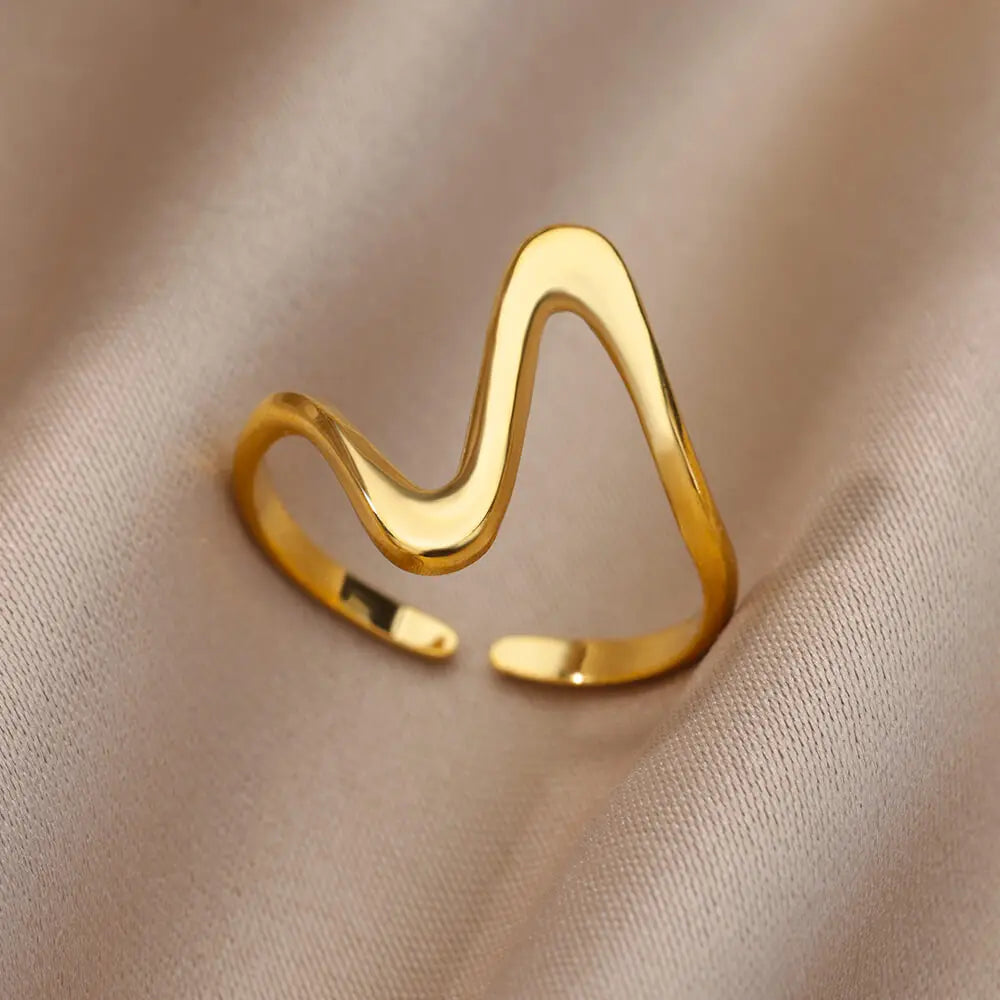 Vintage Wave Gold Ring