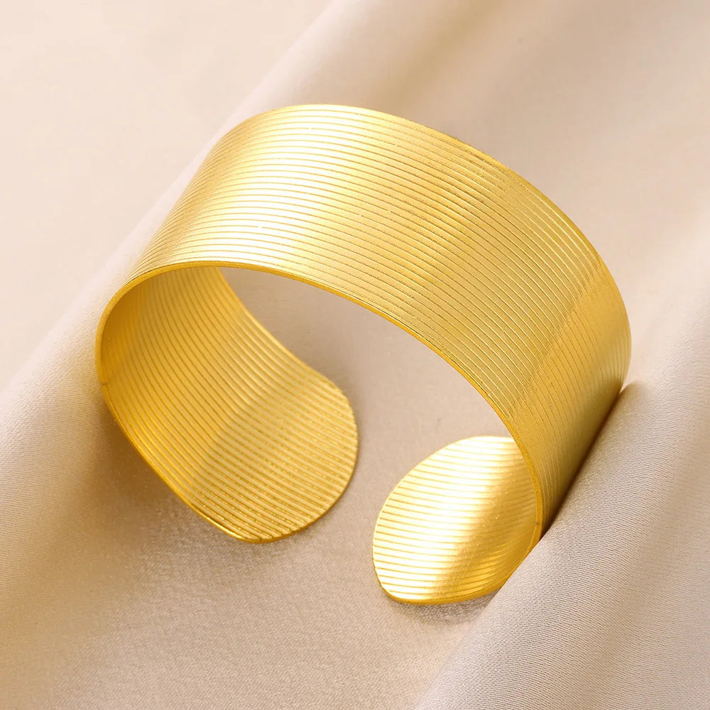 Gold Wrinkle Cuff Bracelet