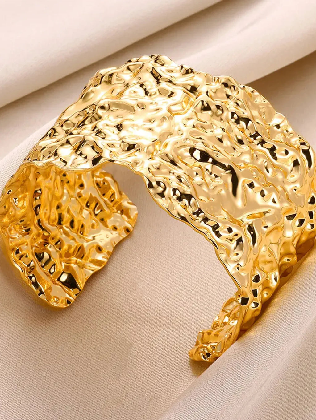 Gold Bump Cuff Bracelet