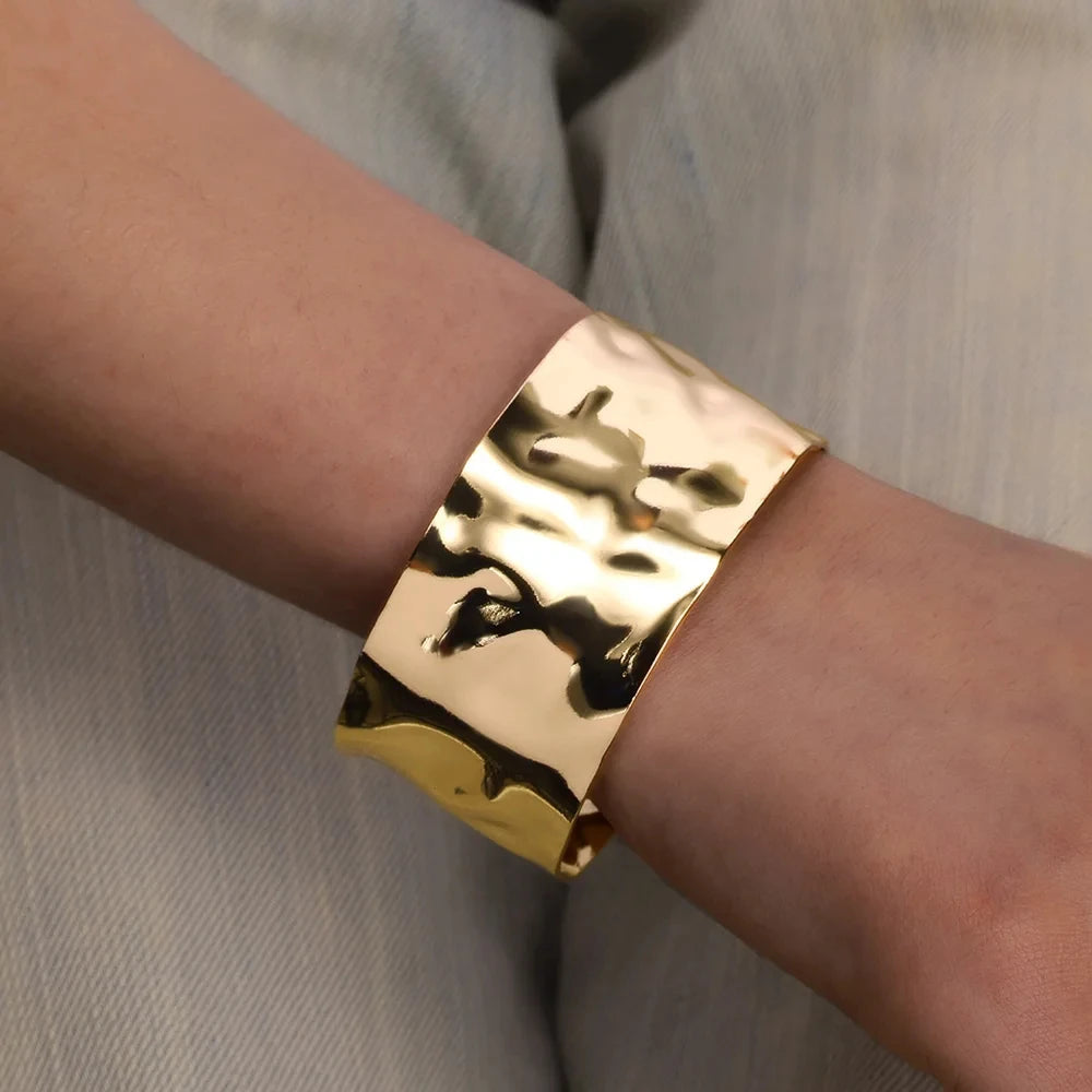 Gold Bump Cuff Bracelet