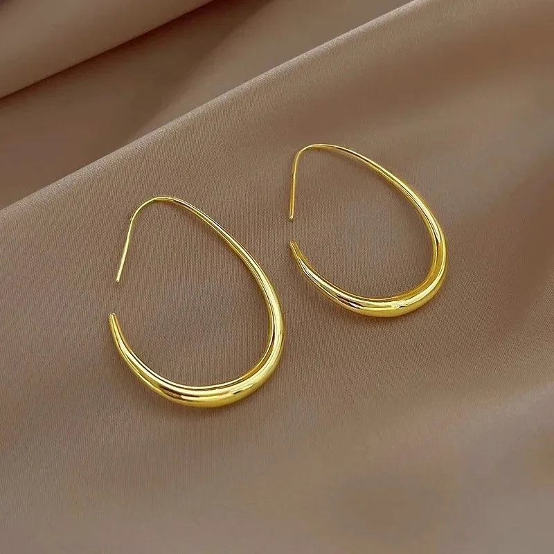Waterdrop Statement Hoop Earrings