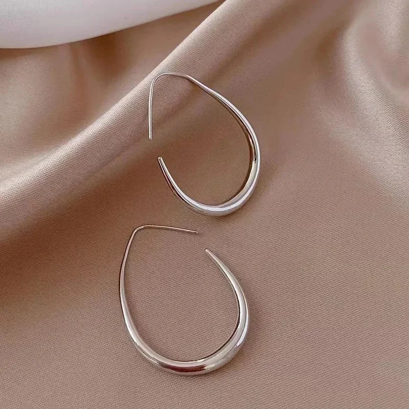 Waterdrop Statement Hoop Earrings