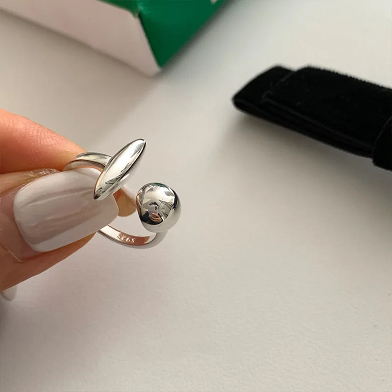 Sterling Geometric Nail Ring