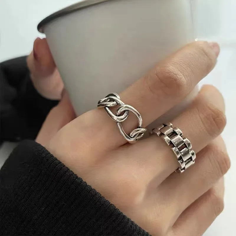 Sterling Cross Chain Ring