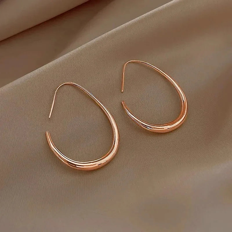 Waterdrop Statement Hoop Earrings