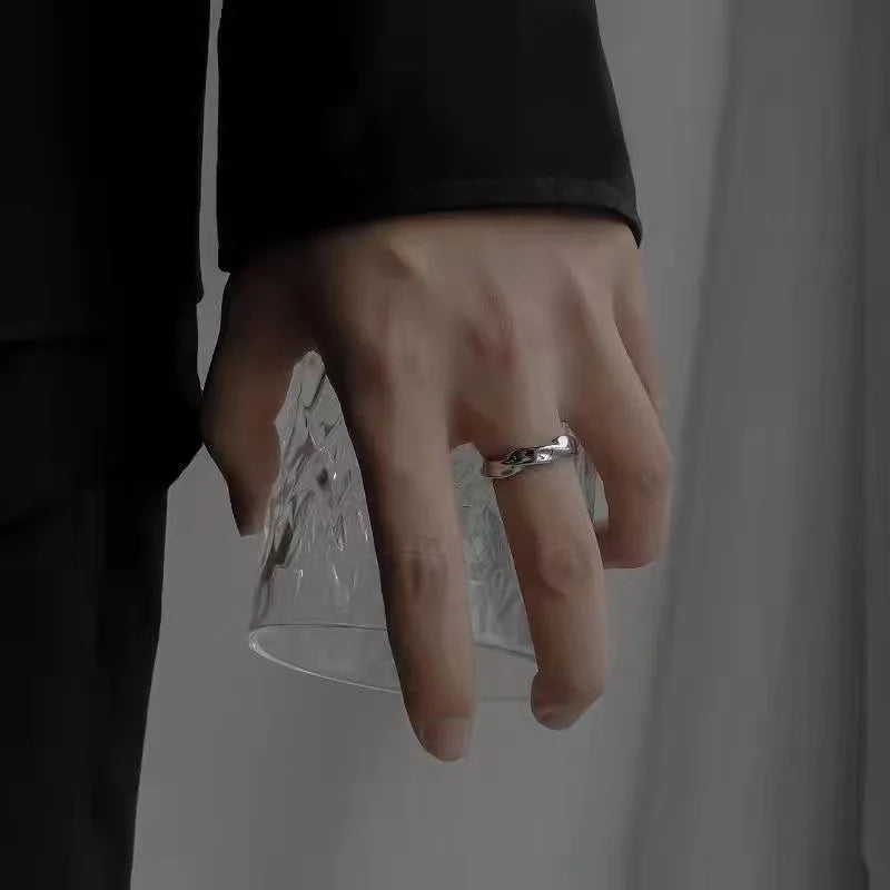 Silver Mobius Wave Ring