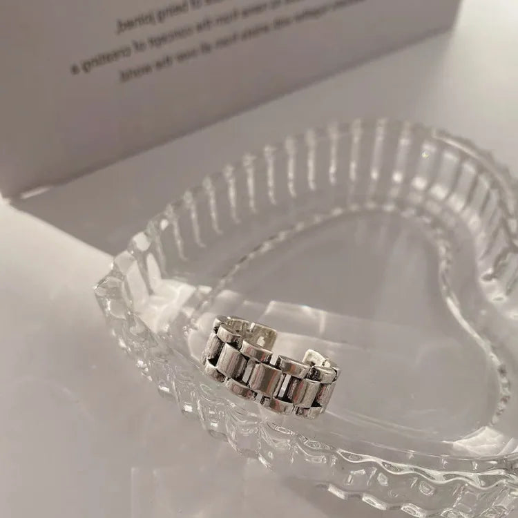 Sterling Cross Chain Ring