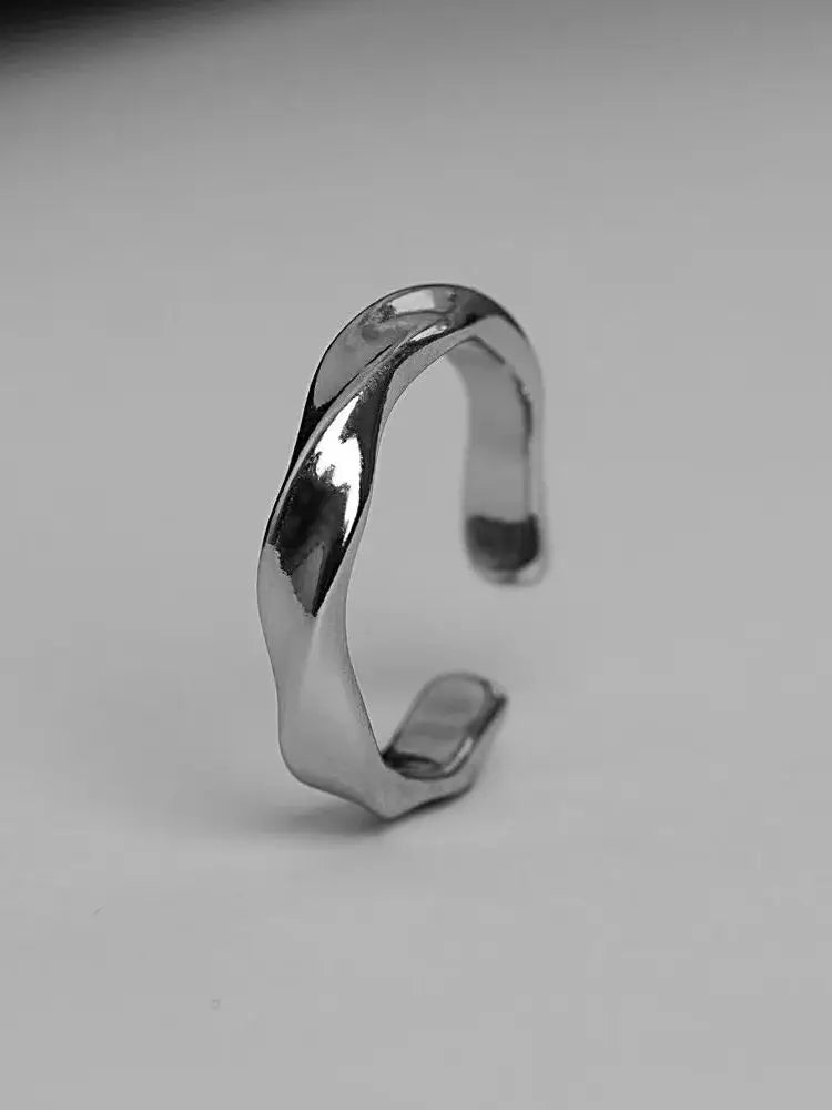 Silver Mobius Wave Ring
