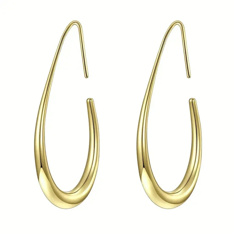 Waterdrop Statement Hoop Earrings