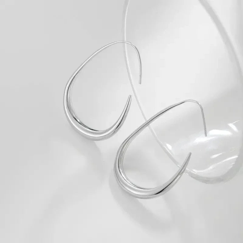 Waterdrop Statement Hoop Earrings