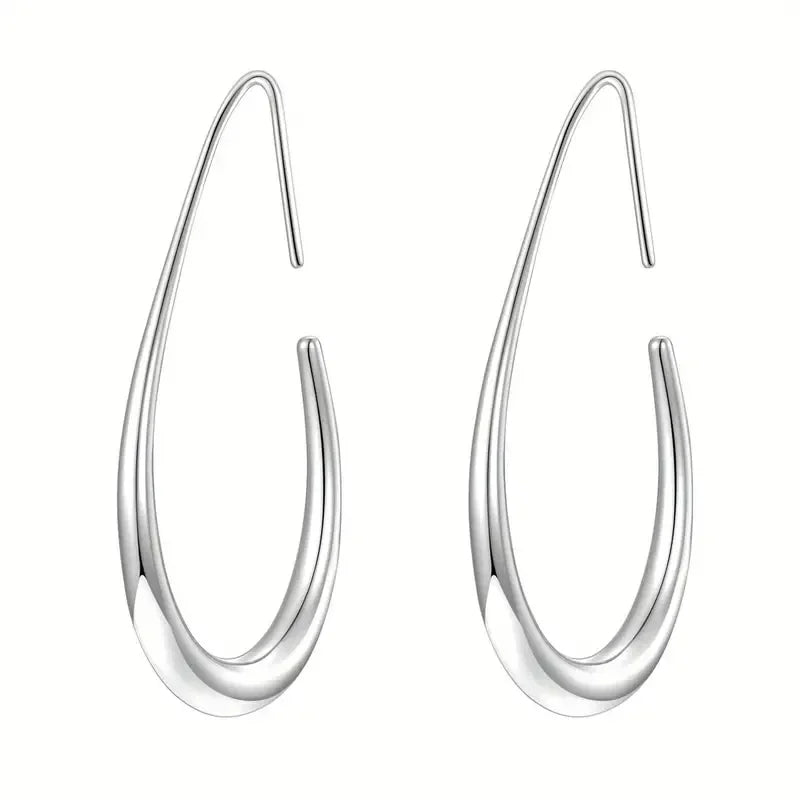 Waterdrop Statement Hoop Earrings